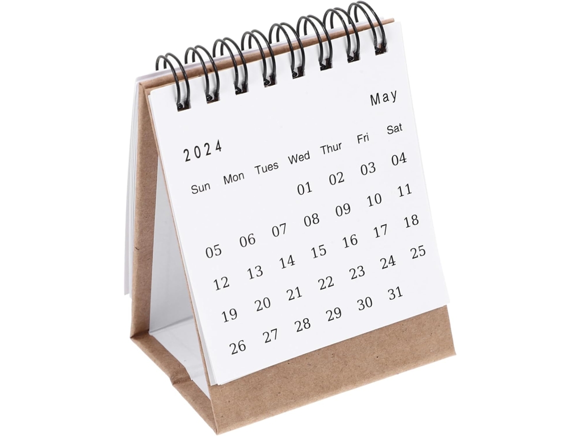 Calendário De Mesa Mensal Showero, Mini Decorativo, Dobrável, Design