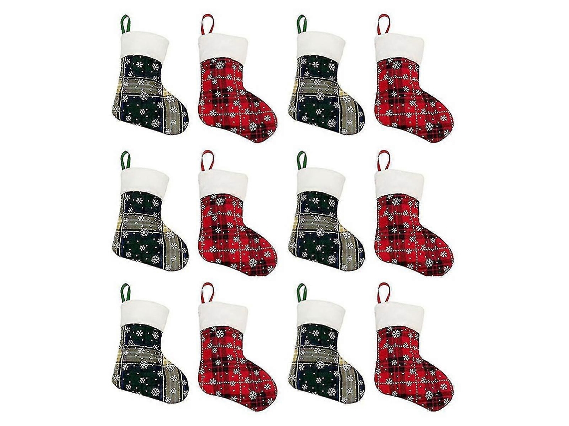 Meias De Natal, Enfeites De Natal Suporte Com Estampa De Flocos De Neve, Suporte Para Facas De Cozinha Olysi Shop