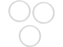 Conjunto De 3 Peças Facetadas Em Aço Inoxidável Para Relógio, Caixa Metálica E Bisel Com Diamantes.