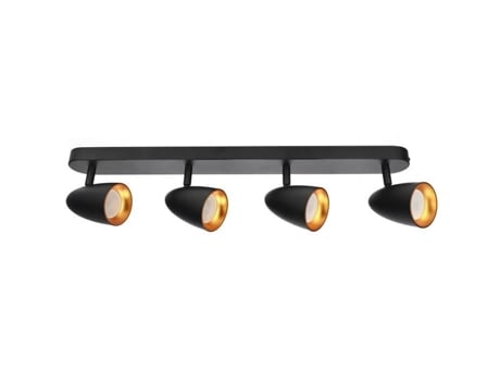 Luminária de Teto Regulável Edo Ovo 4 Preto Alumínio 4x Gu10 Articulado