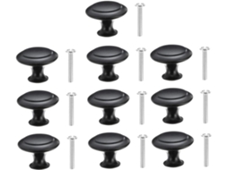 Gadpiparty Conjunto Com 10 Puxadores Pretos Para Armários E Gavetas, Modelos Modernos E Fáceis De Instalar Para Cozinha