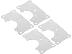Kit Com 4 Peças De Placas Preenchimento Para Dobradiças Portas Em Aço Inoxidável Parafusos Reparo Prateleiras E