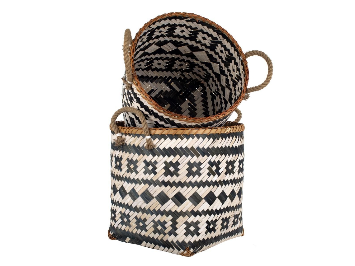 Definir 2 U BY SIGRIS Natural Conjunto de Seagrass-Alga Marine 38X40X40Cm Brown