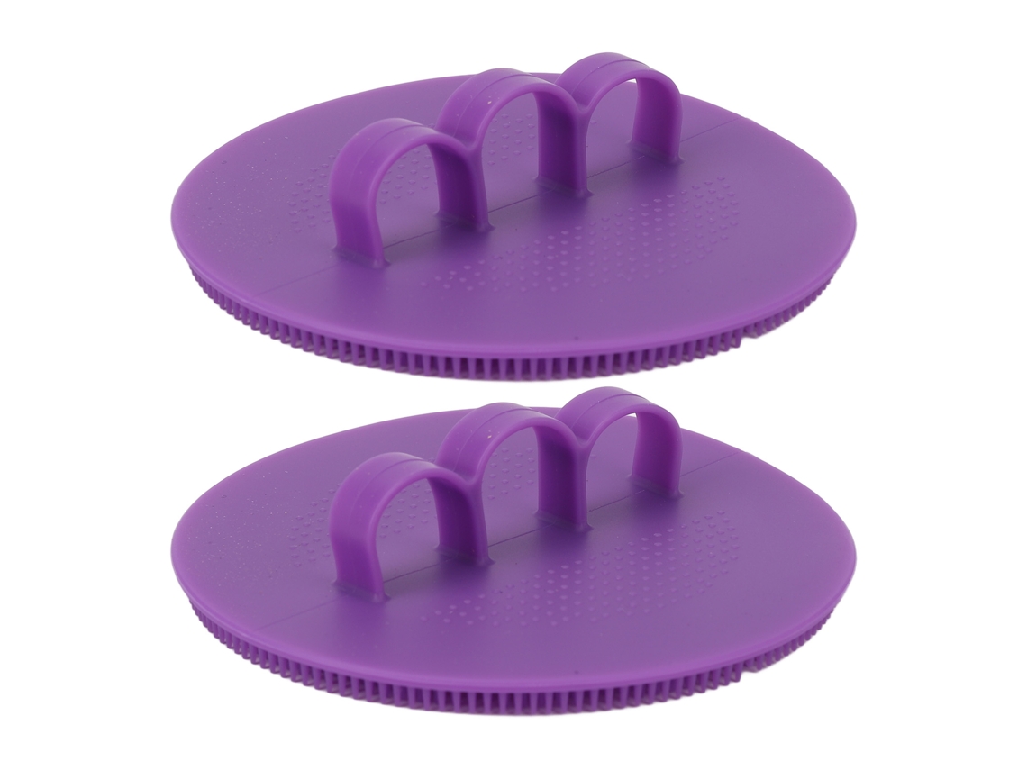 2 Peças De Esfoliante Corporal De Silicone E Escova De Banho