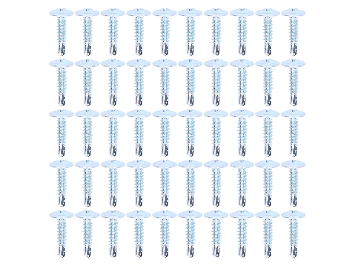 50 Parafusos Auto-abertura Cruzados Aço Carbono 4.2x19mm Kit Para Reparo Cabeça De Truss