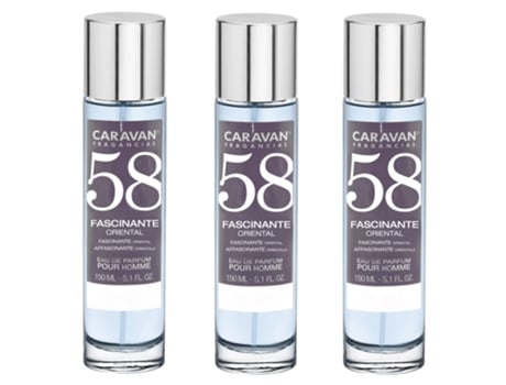 3X Perfume Homem Nº58 150Ml CARAVAN