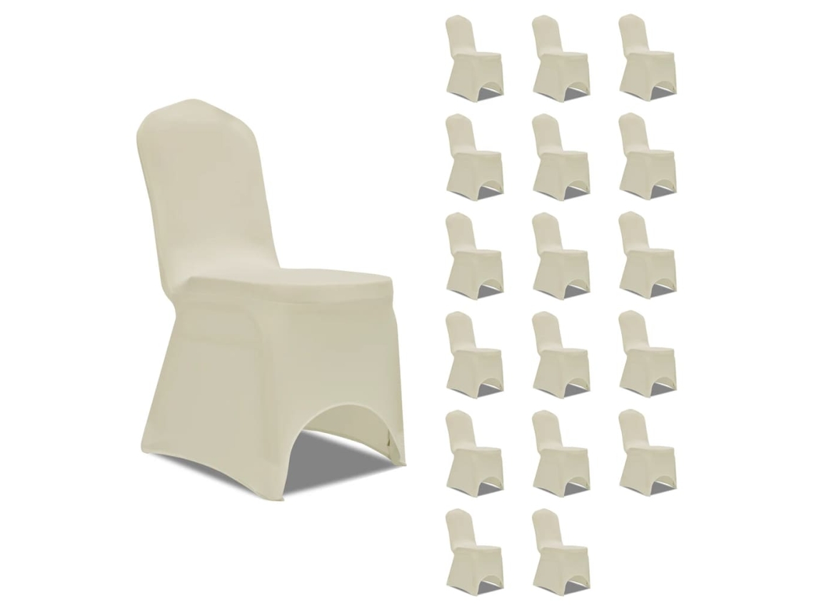 Chair Cover, Chair Covers Vidaxl Creme Tecido (n/a)