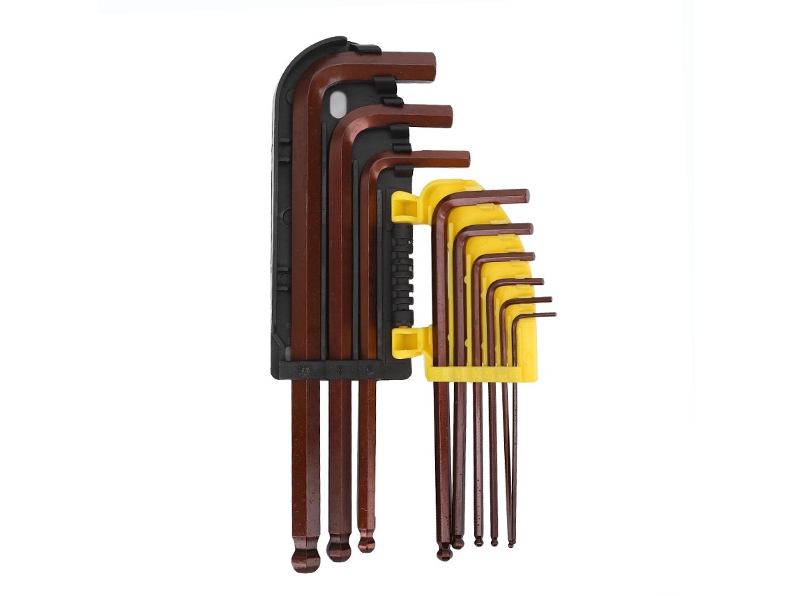 Ferramenta de reparação de bicicleta, chave Allen de 9 peças, 1.5/2/2.5/3/4/5/6/8/10mm | S/MARCA