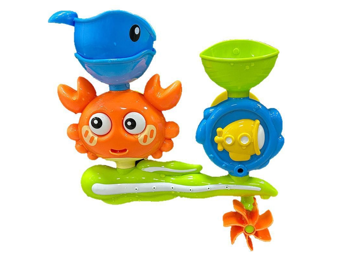 Brinquedo De Água Com Caranguejo Duplo Fluxo Giratório Para Banho Infantil Com Ventosa