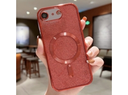 Capa De Tpu Para Iphone Se 2022 - Glitter - Acabamento Eletroplástico - Magsafe