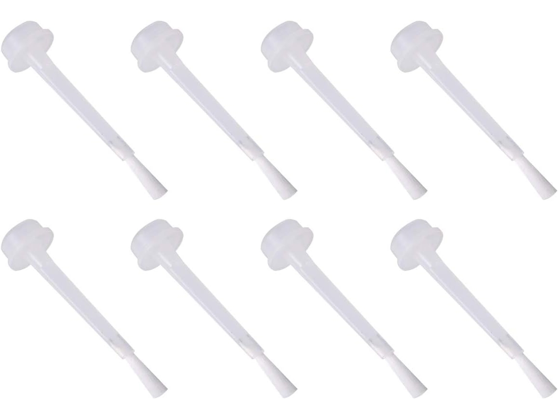 Conjunto de 100 pinças de substituição para esmalte líquido branco, fáceis de usar.