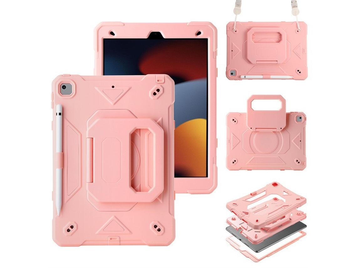 Lurelia Capa Para Ipad De 8.ª Geração 10.2 (2020) Com Compartimento Para Caneta, Rosa, Suporte Integrado