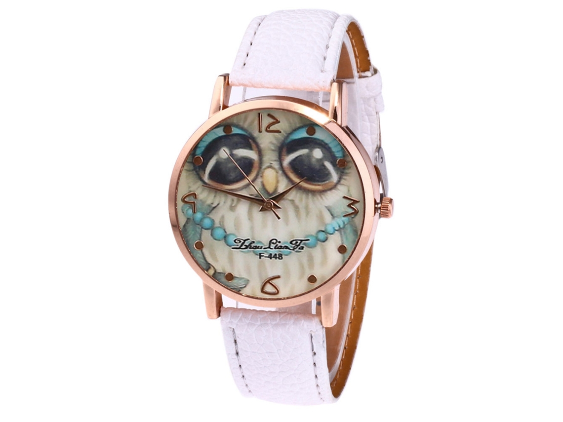 Reloj De Cuarzo Unisex Con Correa De Cuero Pu Zhoulianfa Dial Casual Blanco