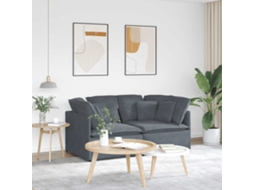 Vidaxl Sofá Modular Com Almofadas Veludo Cinzento-escuro