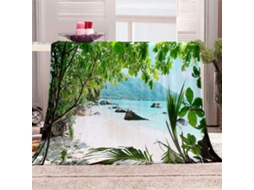 Manta com Estampa 3d de Plantas Ver em Microfibra 150x150cm