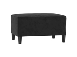 Footstool, Footstools Vidaxl Preto Veludo (70 X 55 X 41 Cm)