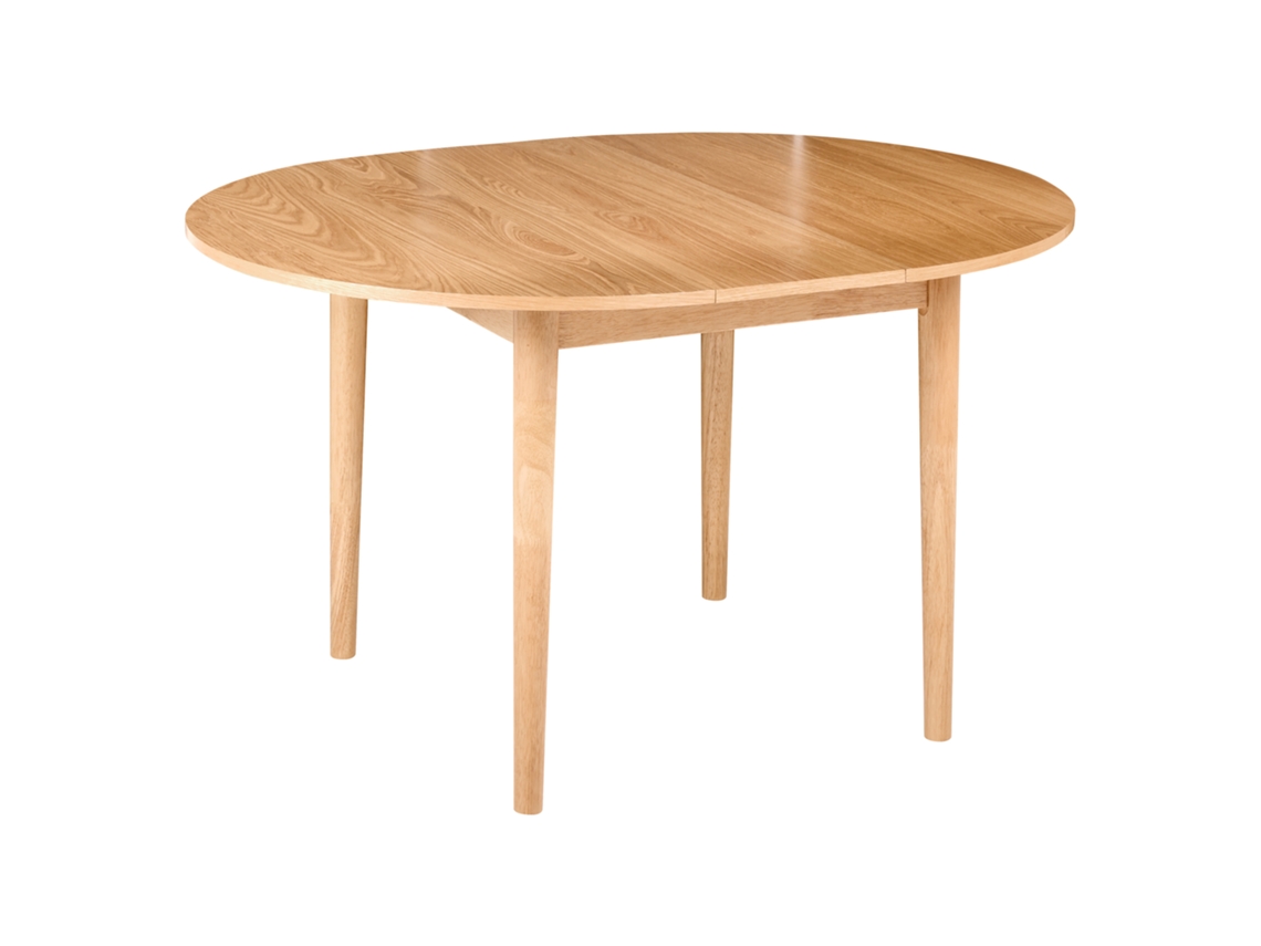 Mesa De Jantar Extensível Beliani Echo De Mdf Castanho 107x137x76