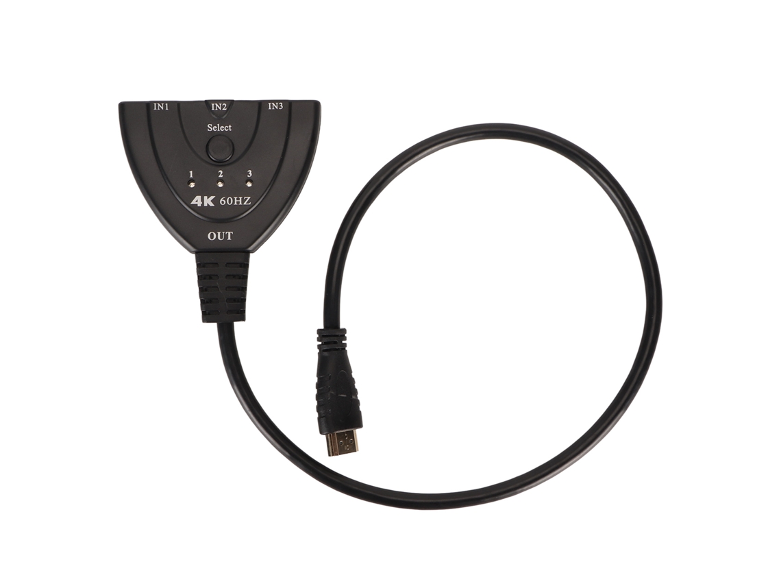 Hdmi Switch 3 em 1 Saída Transmissão Hd 4k60hz EOOCOO