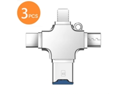 Lurelia Leitor De Cartões Lightning/usb-c/usb Sd/tf/microsd Para Iphone/ipad/android