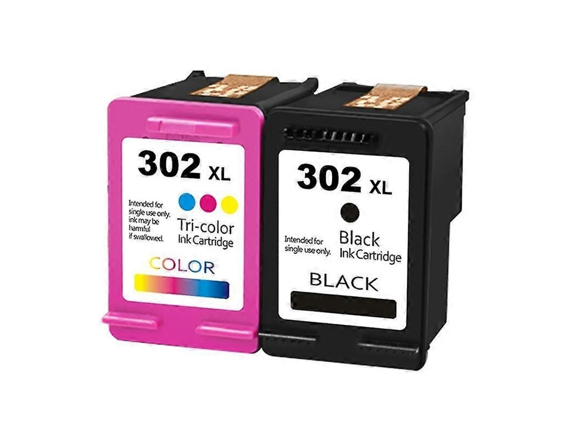 Yuru cartucho de Tinta Hp302xl Compatível para Hp Deskjet 1110 2130 Officejet 3830 4650, Preto e Multicolorido