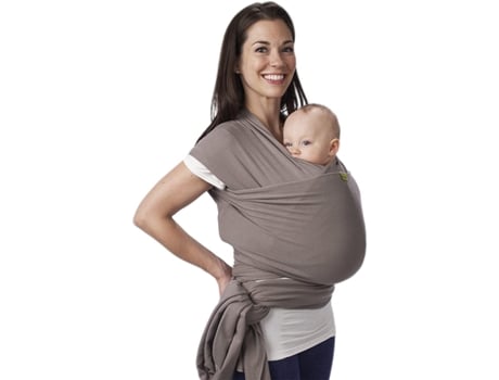 Porta-bebês elástico BOBA Wrap ideal para recém-nascidos, lenço ergonômico ajustável, fácil de colocar, o porta-bebês mais recomendado para os primeiros meses, cinza