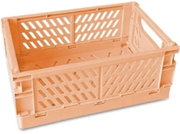 Cesto De Armazenamento Dobrável, Caixa De Armazenamento Com Alças, Cesto De Banheiro, Cestos Retangulares Olysi Shop (laranja)