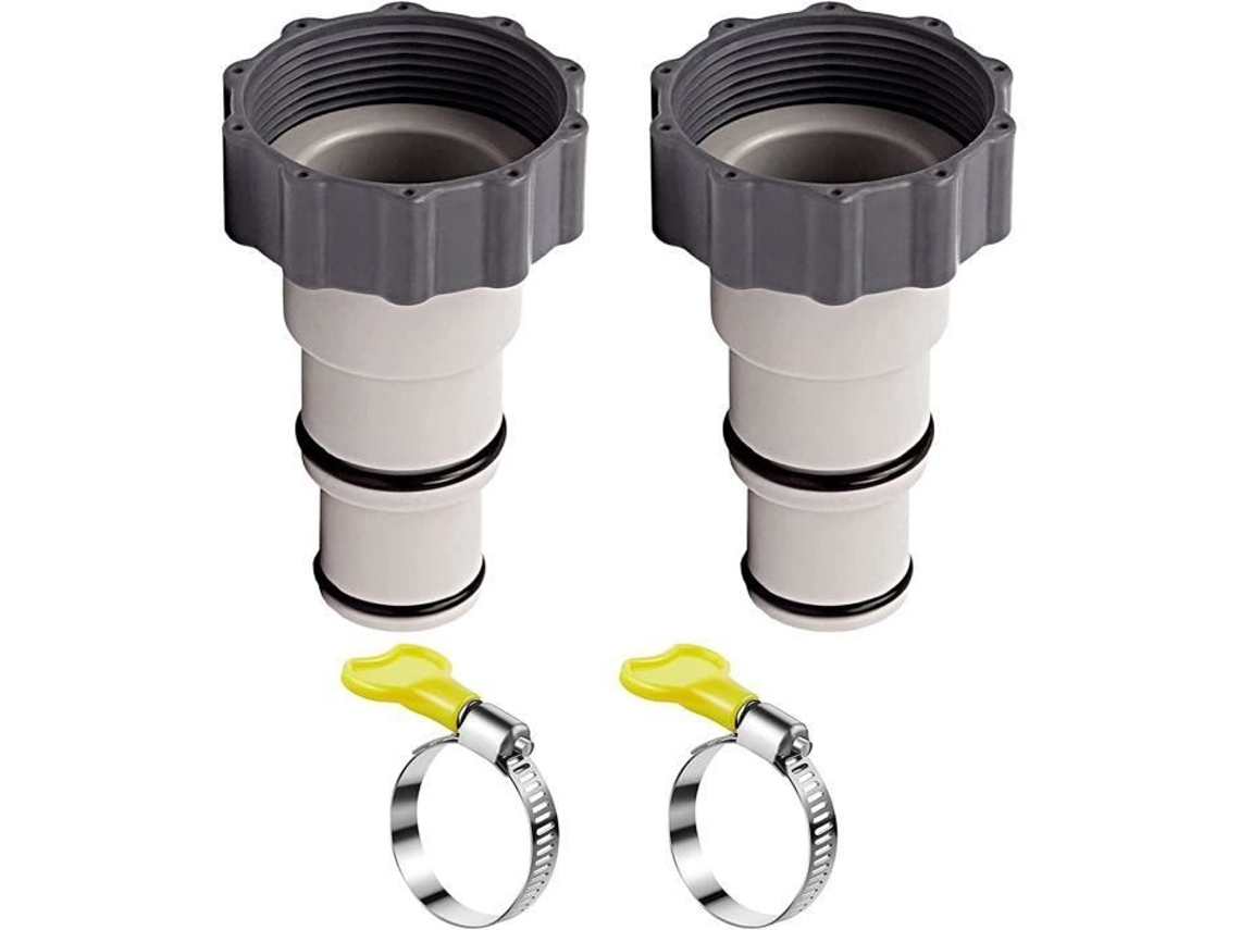 Adaptador de Mangueira de Reposição de 2 Pacotes para Bombas Dreno de Piscina com Braçadeira Acessórios de Reposição para Bombas de Piscina 805