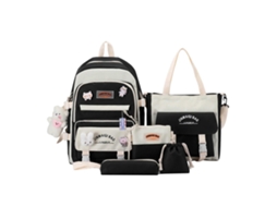 Mochila Infantil Feminina Para Escola, Conjunto Com Bolsa Escolar E Estojo Para Lápis, Ideal Para Laptops De 13,3 A 15 Polegadas, Preta