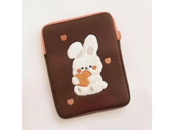 Nova Capa Para Laptop Korea Rabbit Para Ipad 9.7, 10.2 E 11 Polegadas, Organizadora Para Estudantes Brilvibera