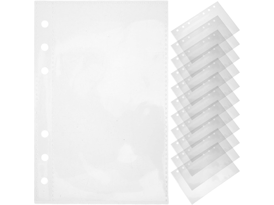 Pacote Healeved com 20 camadas de plástico transparente para arquivos A6, com 6 folhas, ideal para organização e