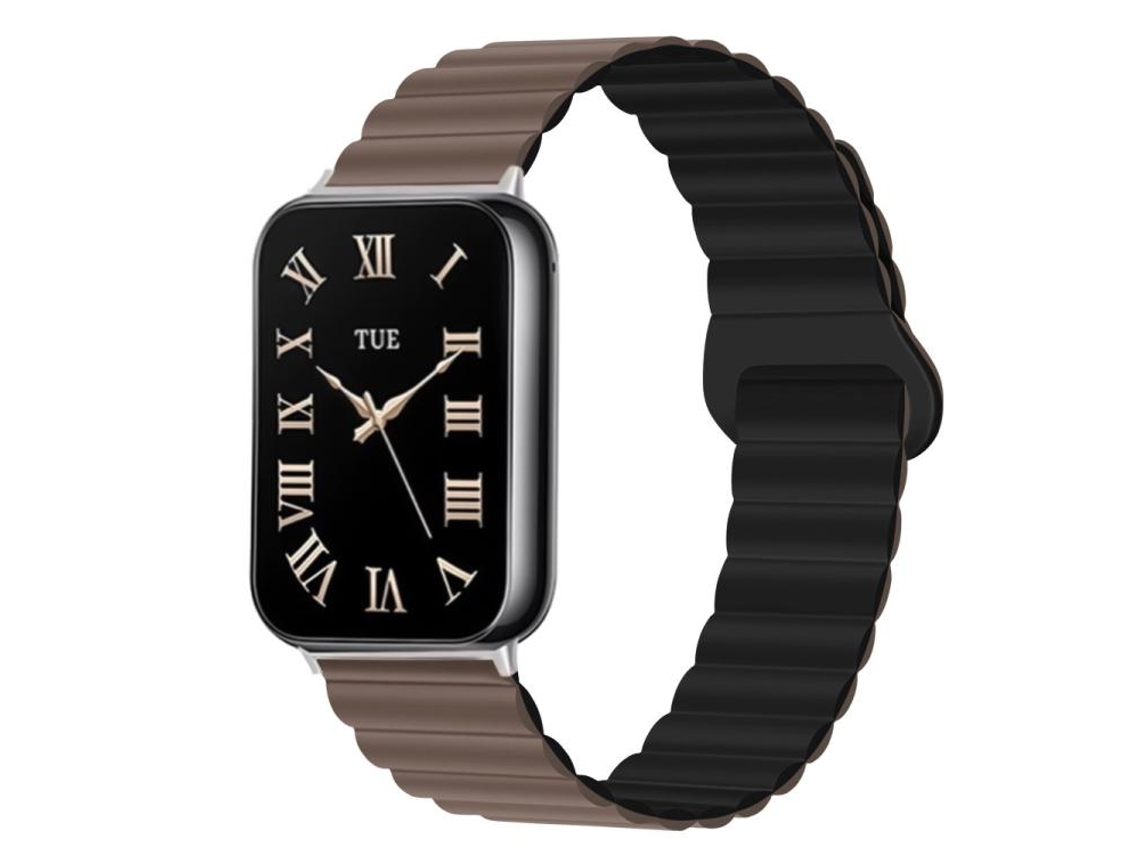 Bracelete para Redmi Watch 6 / 5 / 4 silicone magnético reversível com duas cores branco antigo e azul nebuloso XIAOMOYU