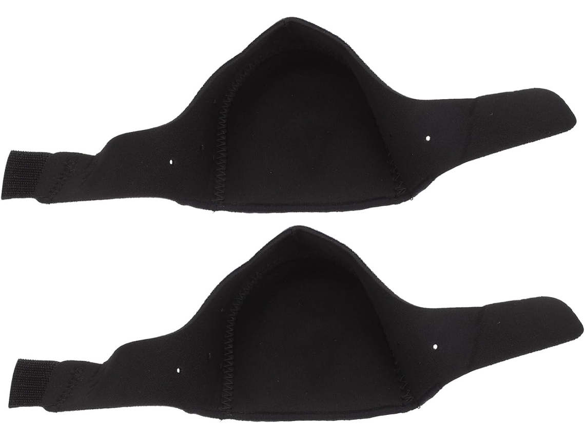 Protetores De Calcanhar Antiderrapantes Em Silicone E Nylon, Respiráveis E Elásticos, Para Tênis E Botas De Lona, Pretos