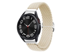 Bracelete para Samsung Galaxy Watch 7/6/5/4 Nylon Trançado Eight Buckle Starlight XIAOMOYU