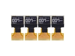 4pcs Módulo de Tela OLED de 0.42 Polegadas 70x40, Interface SPI/IIC, 16 Pinos, Branco S/MARCA