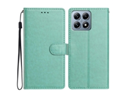 Capa De Couro Tkdaddy Para Xiaomi 15t Pro, Carteira, Suporte, Capa De Celular Com Alça Prática, Verde