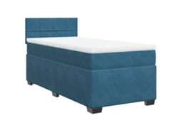 Cama com Molas/colchão 90x200 Cm Veludo Azul escuro MAISON EXCLUSIVE