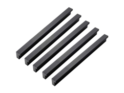 Mango de porta LINJOU, alumínio preto, 192mm, 10 peças