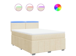 Box Spring Bed, Box Spring Beds Vidaxl Creme Tecido (160 X 200 Cm)