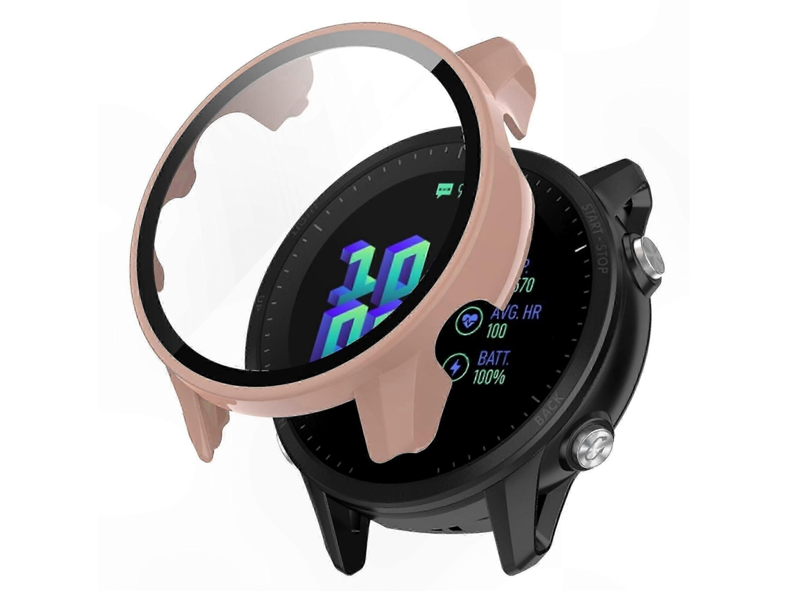 Capa Rígida de Policarbonato com Protetor Tela Vidro Temperado para Smartwatch Corrida Gps. GOKOCO