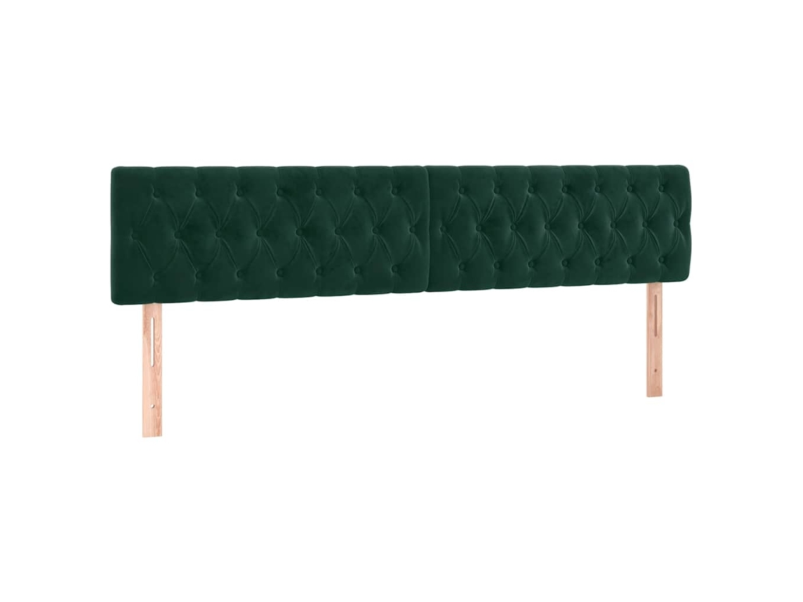 Conjunto de Cabeceira de Cama Veludo Verde escuro MAISON EXCLUSIVE 90x7x78 cm