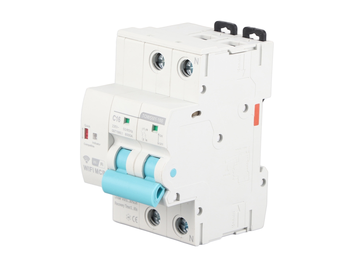 Laxiscreed Disjuntor De 2p Wifi Inteligente 230v Para Casa E Indústria Com Comando Por Voz E App