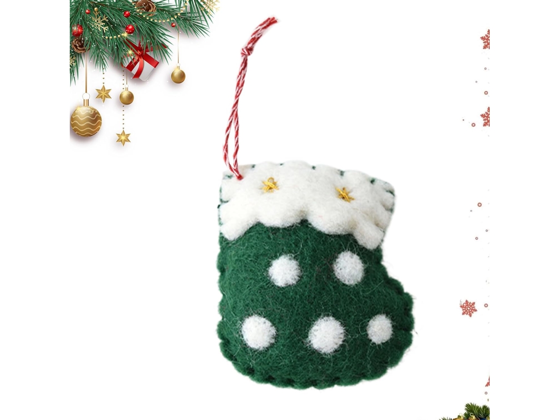 Enfeite Árvore Natal Lembrancinha Pendurar Feltro Lareira Porta Parede Bolsa Estar Quarto Jardim Festa Mini GOKOCO