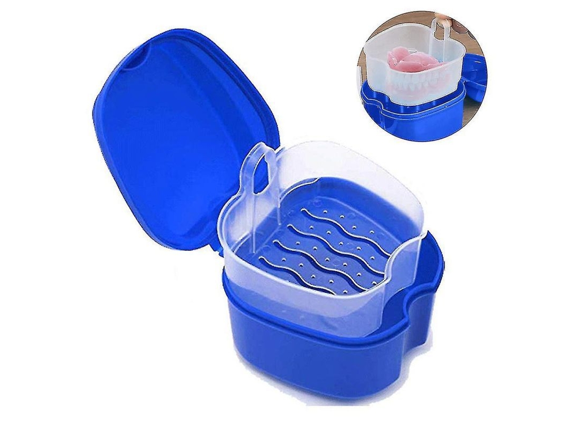 Caja portátil Fasst para dentaduras con filtro, estuche dental, para retenedores y prótesis