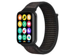 Bracelete para Redmi Watch 6 / 5 / 4 Nylon Fecho de Velcro Preto XIAOMOYU