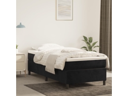 Vidaxl Estrutura De Cama Com Molas 80x200 Cm Veludo Preto