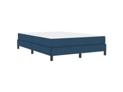 Conjunto 1 Cama Box Vidaxl Azul Tecido (140 X 200 Cm)