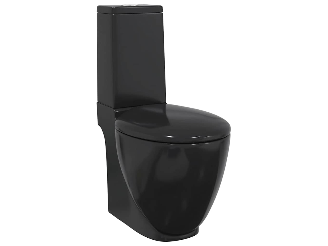 Toilet, Toilets Vidaxl Preto Cerâmica
