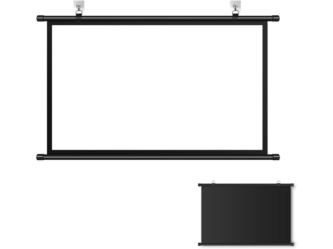 Tela de Projeção 40" 16:9 4:3 Portátil, para Uso Doméstico e Externo