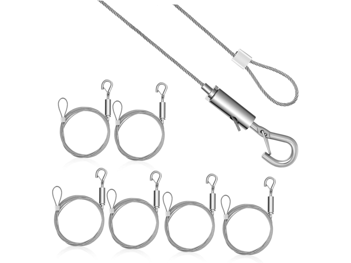 Conjunto Popetpop com 6 molduras de parede resistentes, ganchos de segurança e passa-cabos versáteis.