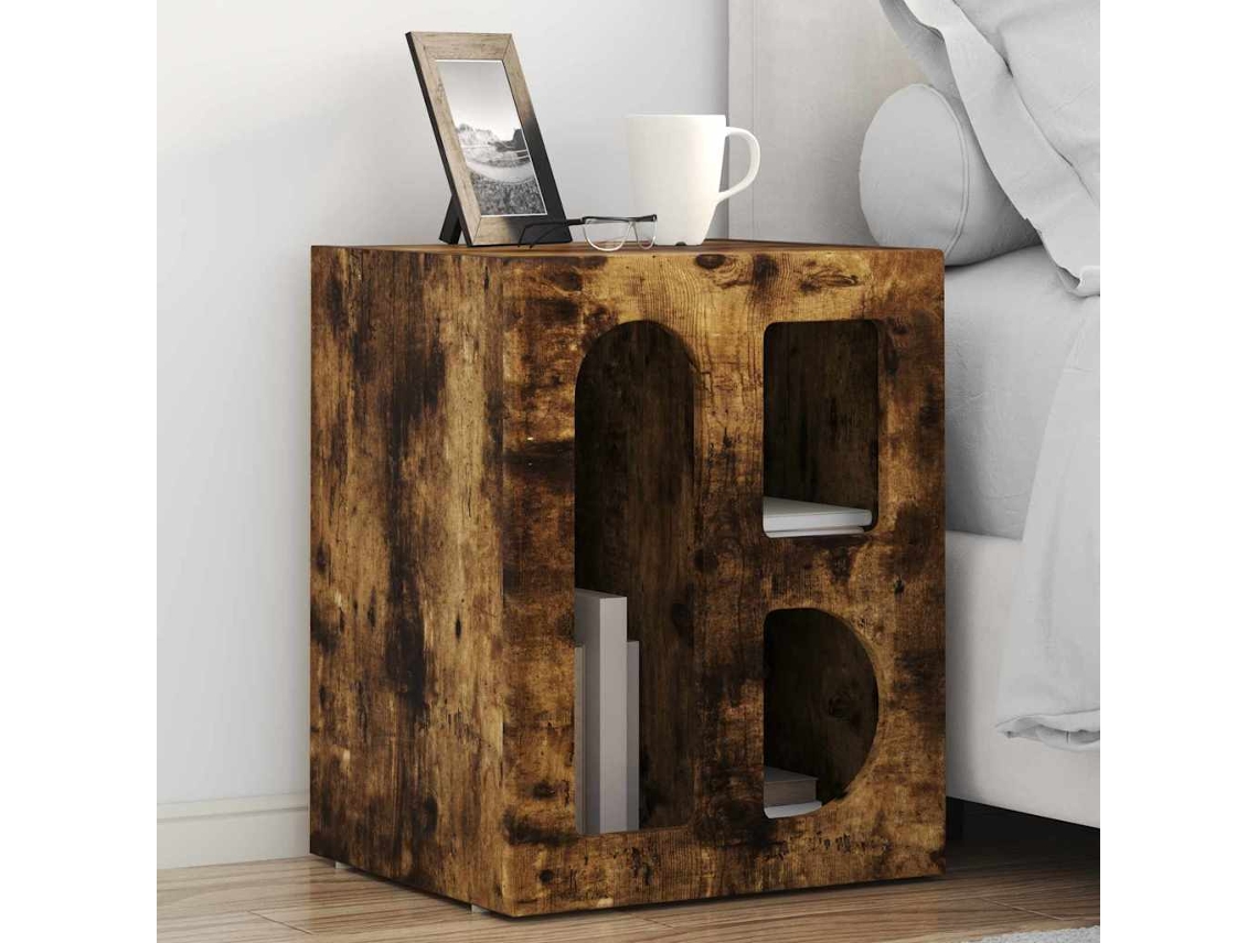 Vidaxl Mesa-de-cabeceira Elst Carvalho Defumado 40 X 35 X 50 Cm